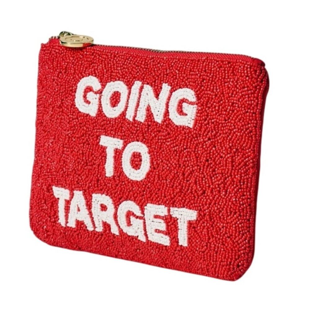 Kate Spade x Target “Going to Target” Red Beaded Clutch Bag NWT